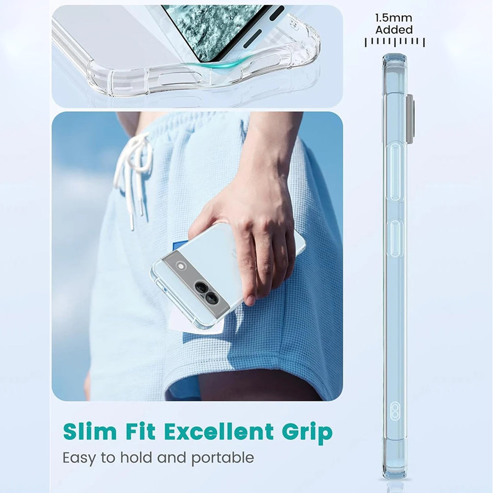 Techsuit - Shockproof Clear Silicone - Google Pixel 9 Pro - Clear