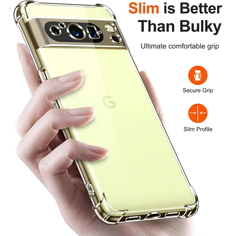 Techsuit - Shockproof Clear Silicone - Google Pixel 9 Pro XL - Clear
