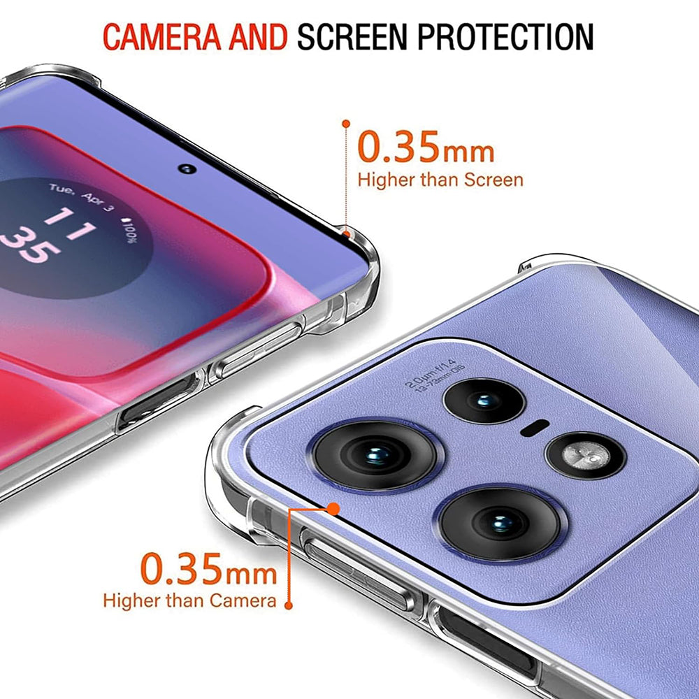 Techsuit - Shockproof Clear Silicone - Motorola Edge 50 Pro - Clear