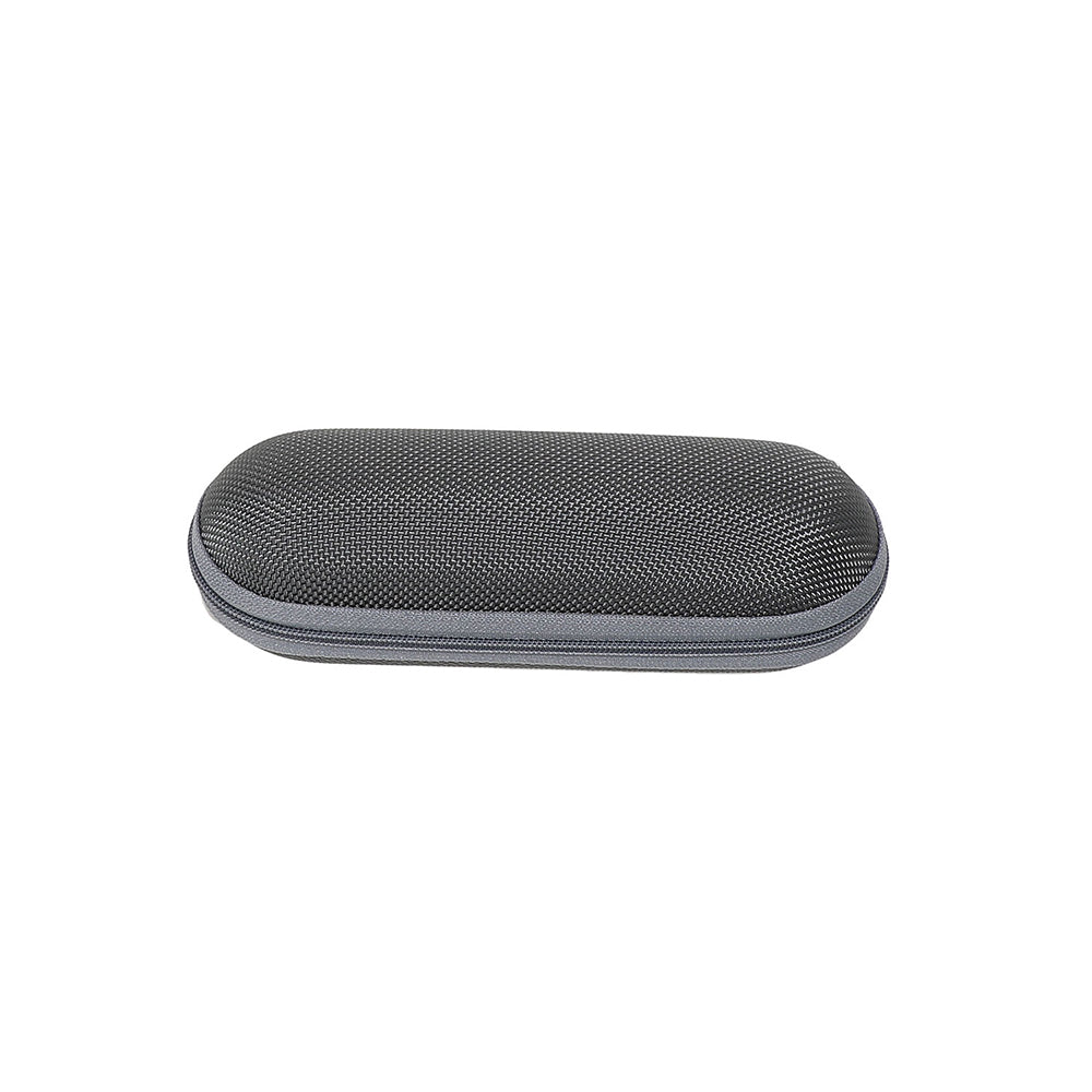 Techsuit - Glasses Case (ETOV3) - with Zipper, Eco Leather, 160 x 48 x 45mm - Gray