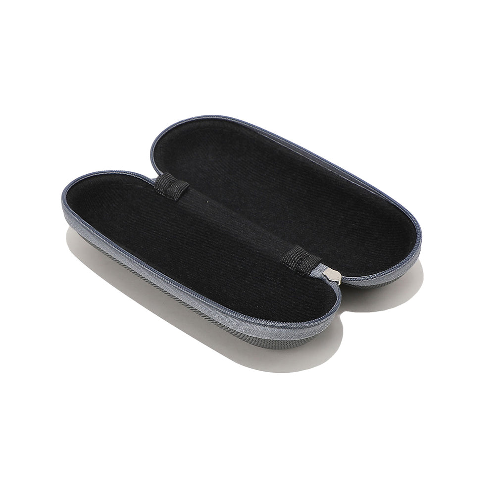 Techsuit - Glasses Case (ETOV3) - with Zipper, Eco Leather, 160 x 48 x 45mm - Gray