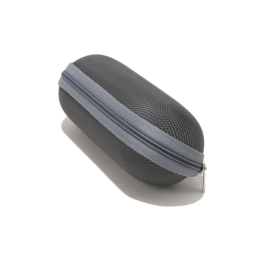 Techsuit - Glasses Case (ETOV3) - with Zipper, Eco Leather, 160 x 48 x 45mm - Gray