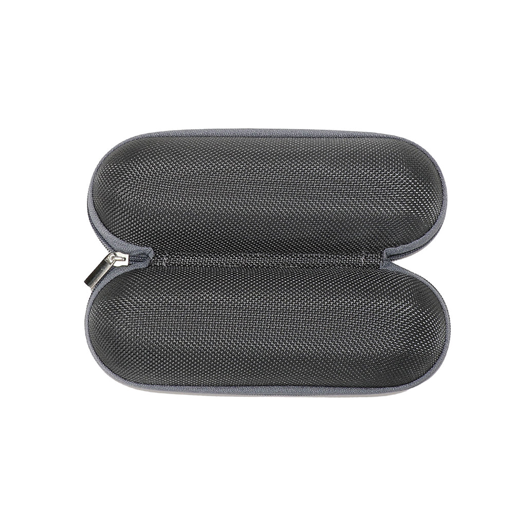 Techsuit - Glasses Case (ETOV3) - with Zipper, Eco Leather, 160 x 48 x 45mm - Gray