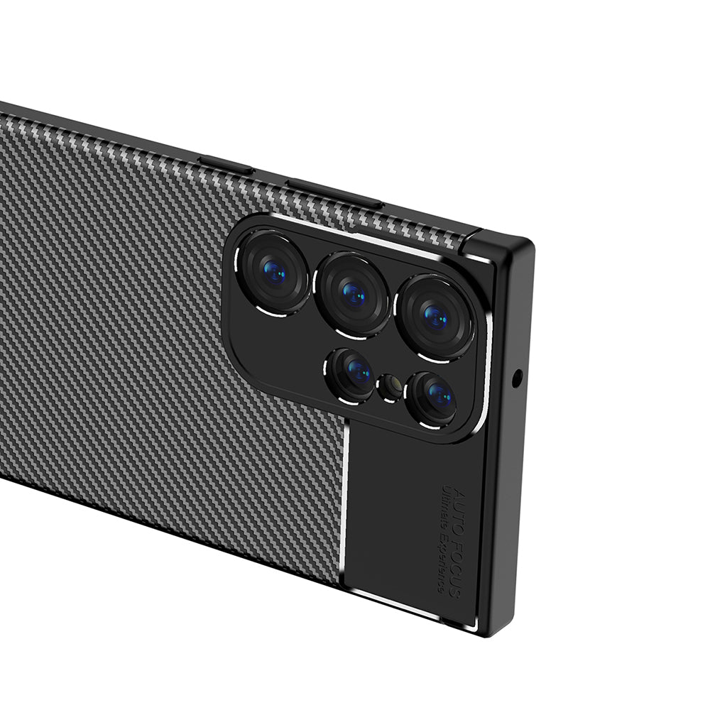 Techsuit - CarbonFiber - Samsung Galaxy S23 Ultra - Black