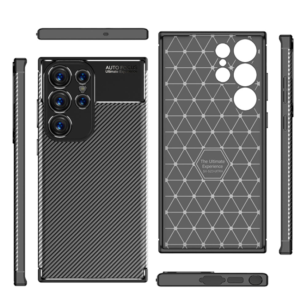 Techsuit - CarbonFiber - Samsung Galaxy S23 Ultra - Black