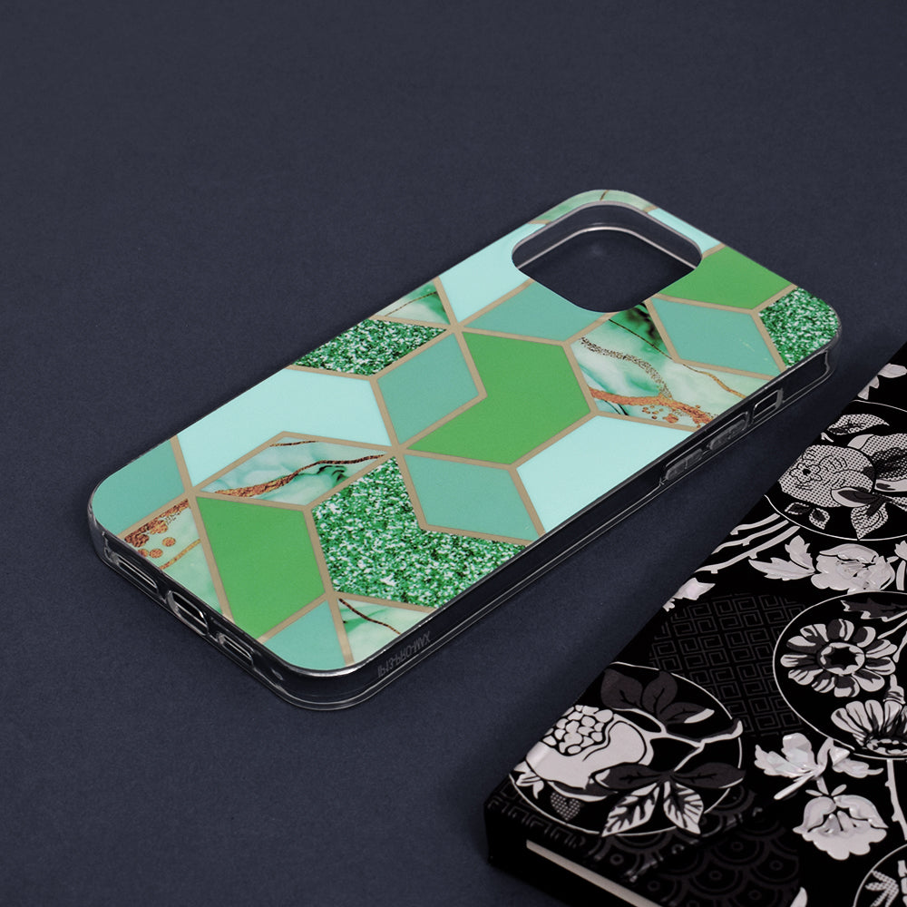 Techsuit - Marble Series - iPhone 13 Pro Max - Green Hex