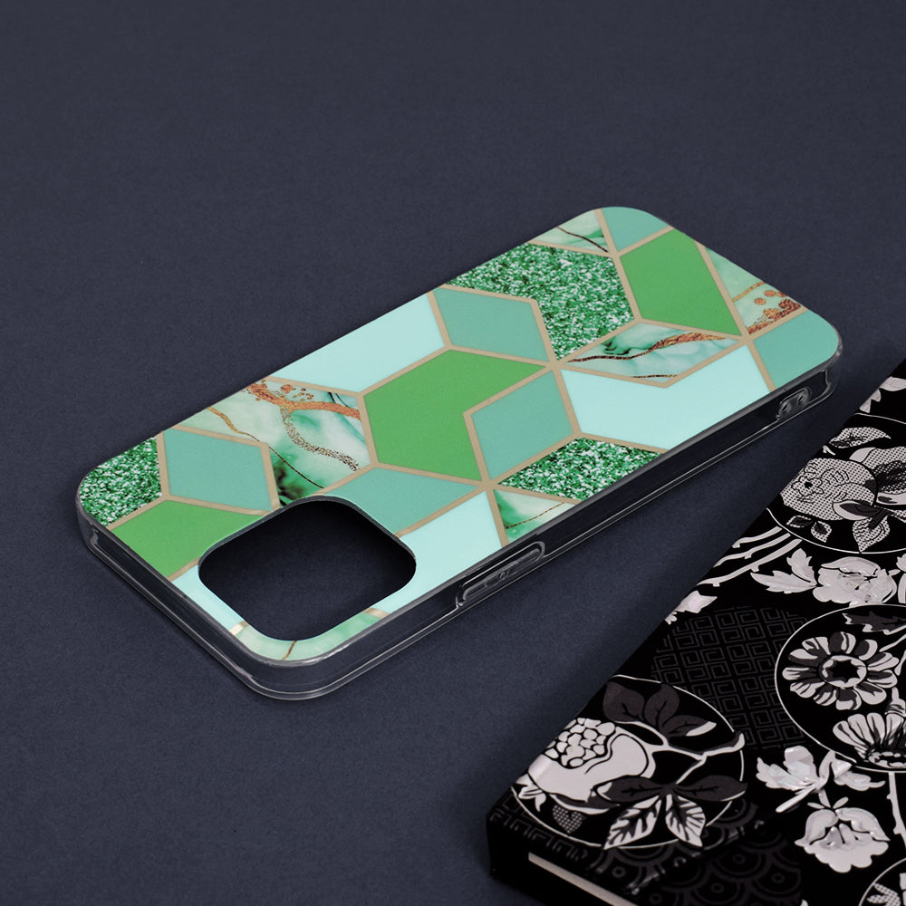 Techsuit - Marble Series - iPhone 13 Pro Max - Green Hex