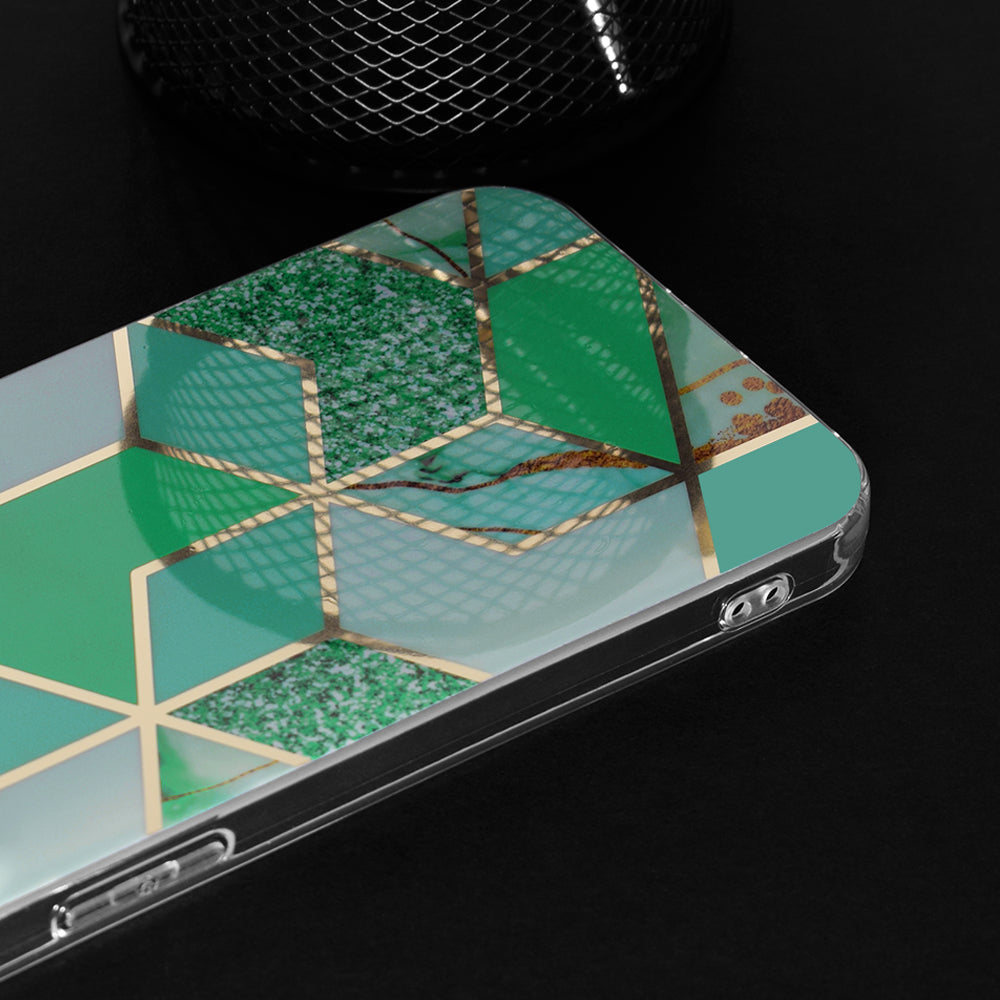 Techsuit - Marble Series - iPhone 13 Pro Max - Green Hex