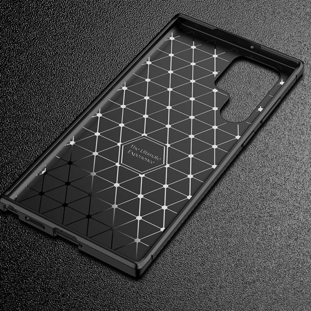 Techsuit - CarbonFiber - Samsung Galaxy S22 Ultra 5G - Black