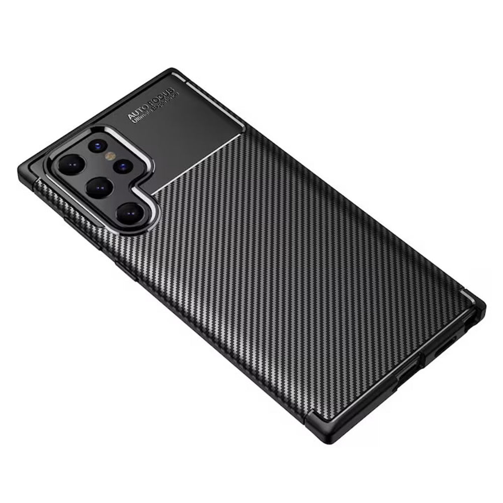 Techsuit - CarbonFiber - Samsung Galaxy S22 Ultra 5G - Black