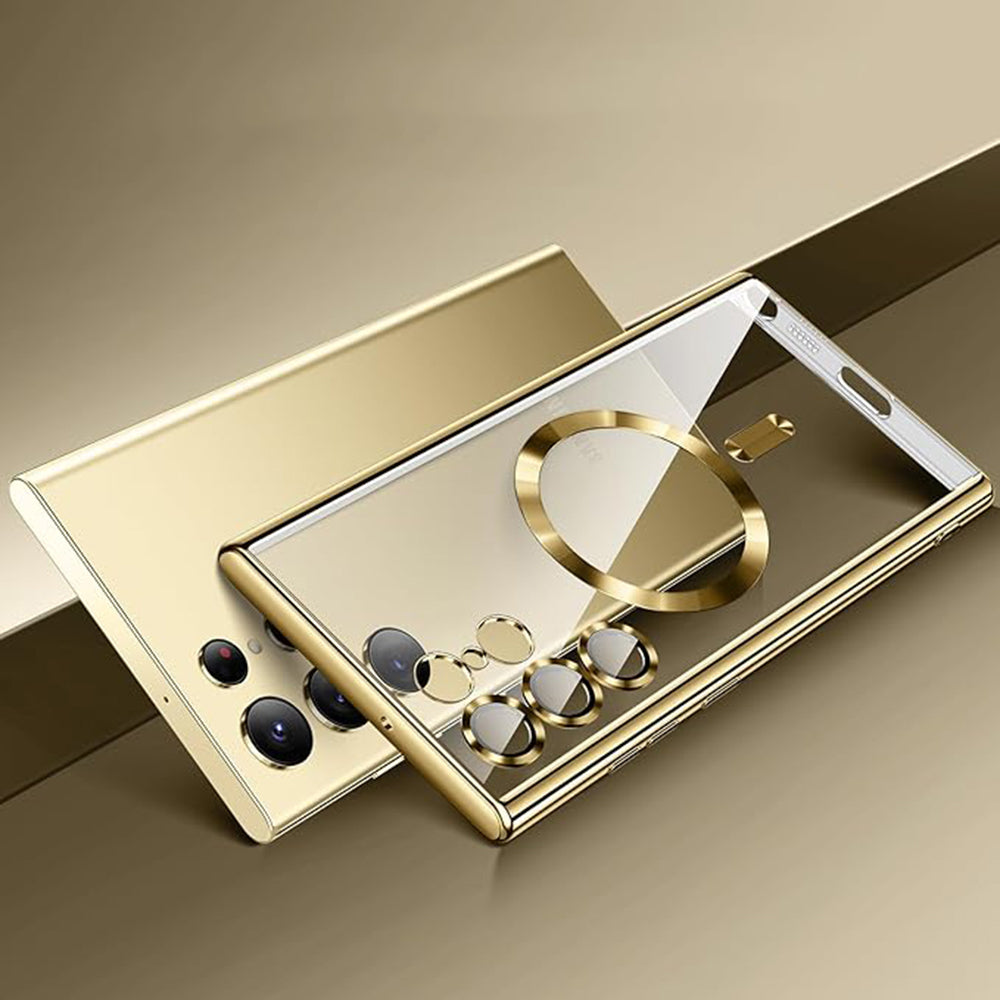 Husa de protectie Techsuit Luxury Crystal MagSafe compatibil cu Samsung Galaxy S23 Ultra, Albastru