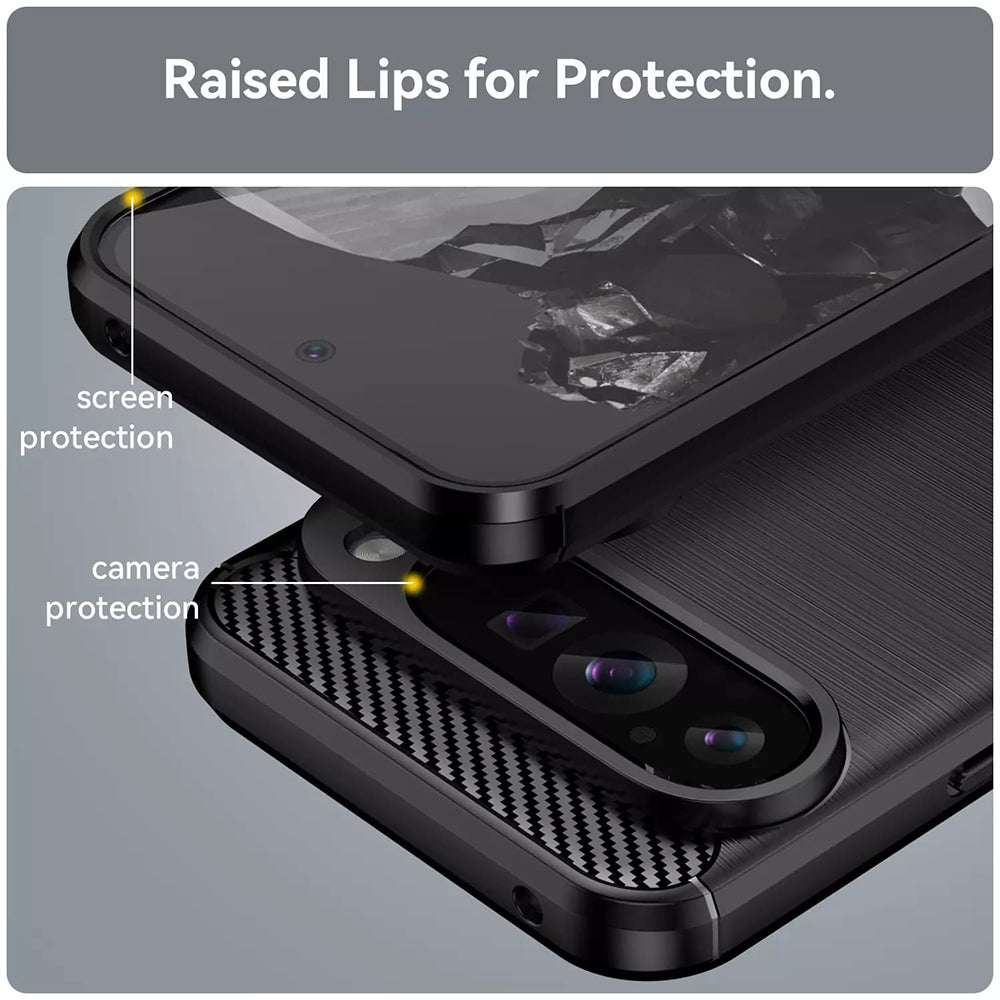 Techsuit - Carbon Silicone - Google Pixel 9 Pro XL - Blue