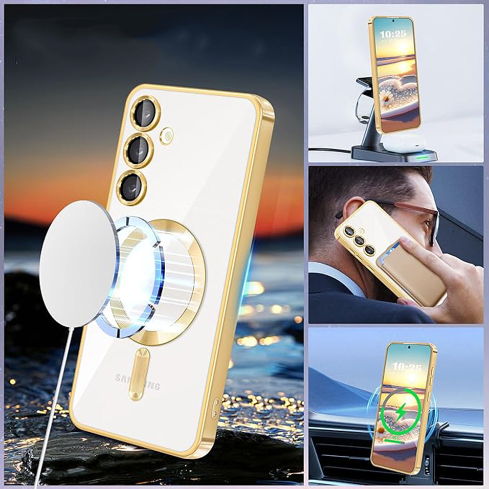 Husa de protectie Techsuit Luxury Crystal MagSafe compatibil cu Samsung Galaxy S23, Mov