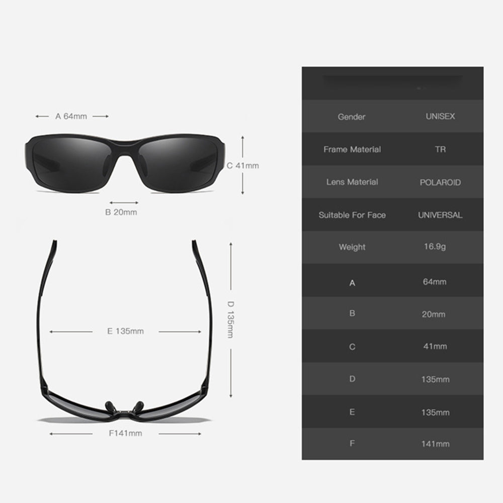 Techsuit - Sunglasses Polarised TR90 (MM108) - UV Protection - Brown