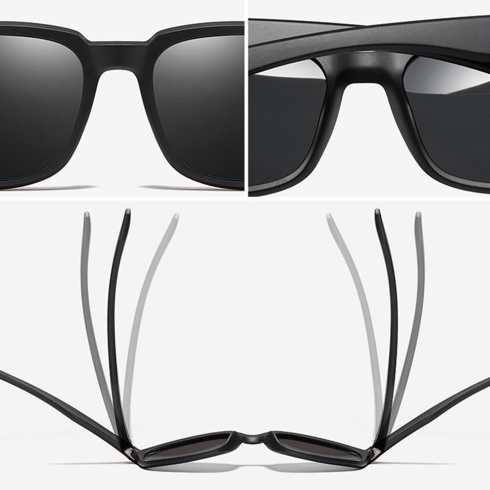 Techsuit - Sunglasses Polarised TR90 (MM108) - UV Protection - Matte Gray
