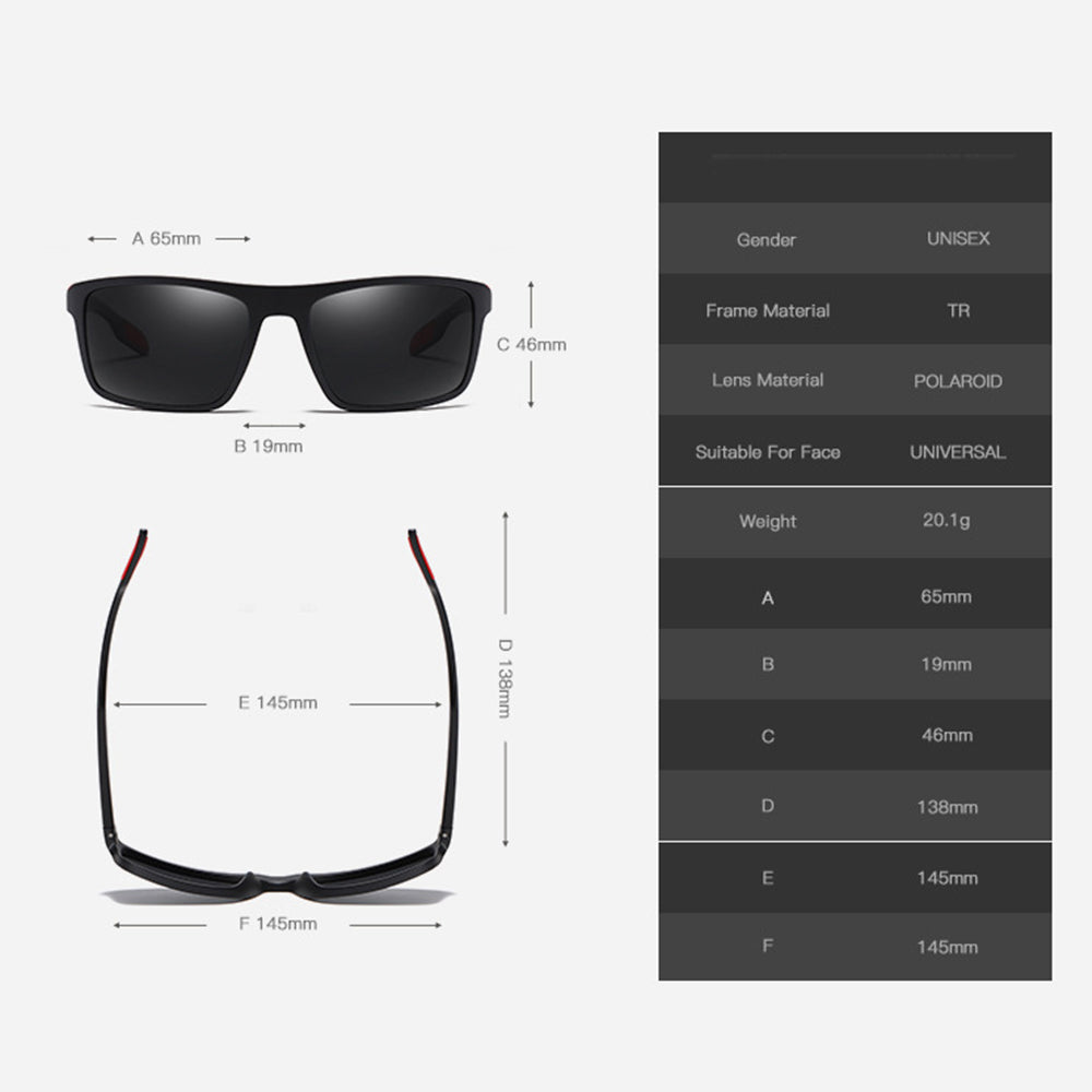 Ochelari de Soare Techsuit Polarised TR90 (MM101), Matte, Roșu