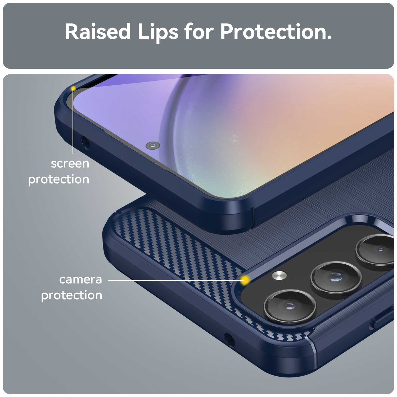 Techsuit - Carbon Silicone - Samsung Galaxy A55 5G - Blue
