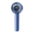Techsuit - Mini Portable Hand Fan (CT-110) - with LED Digital Display, USB Rechargeable, High Speed - Blue