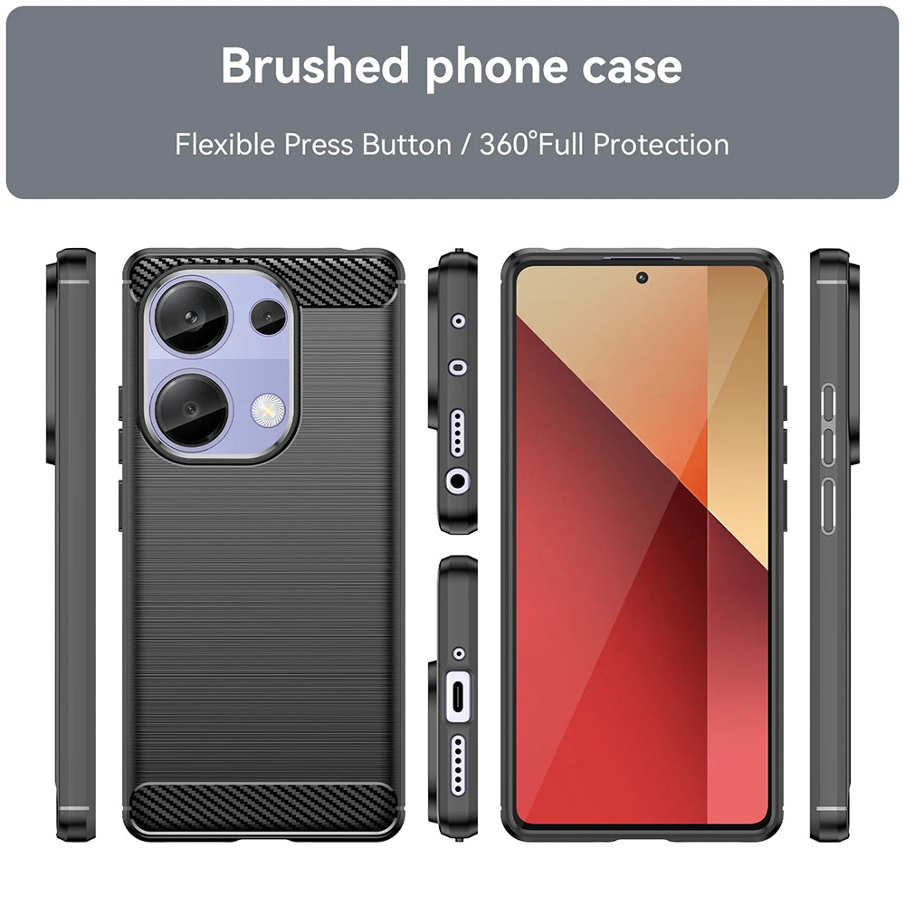 Techsuit - Carbon Silicone - Xiaomi Redmi Note 13 Pro 4G / Poco M6 Pro 4G - Blue