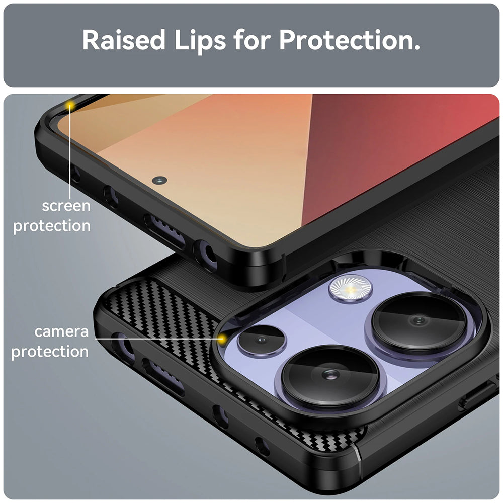 Techsuit - Carbon Silicone - Xiaomi Redmi Note 13 Pro 4G / Poco M6 Pro 4G - Blue