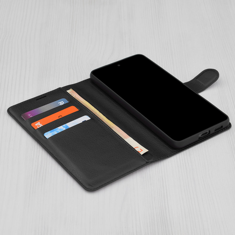 Techsuit - Leather Folio - OnePlus 12 - Black