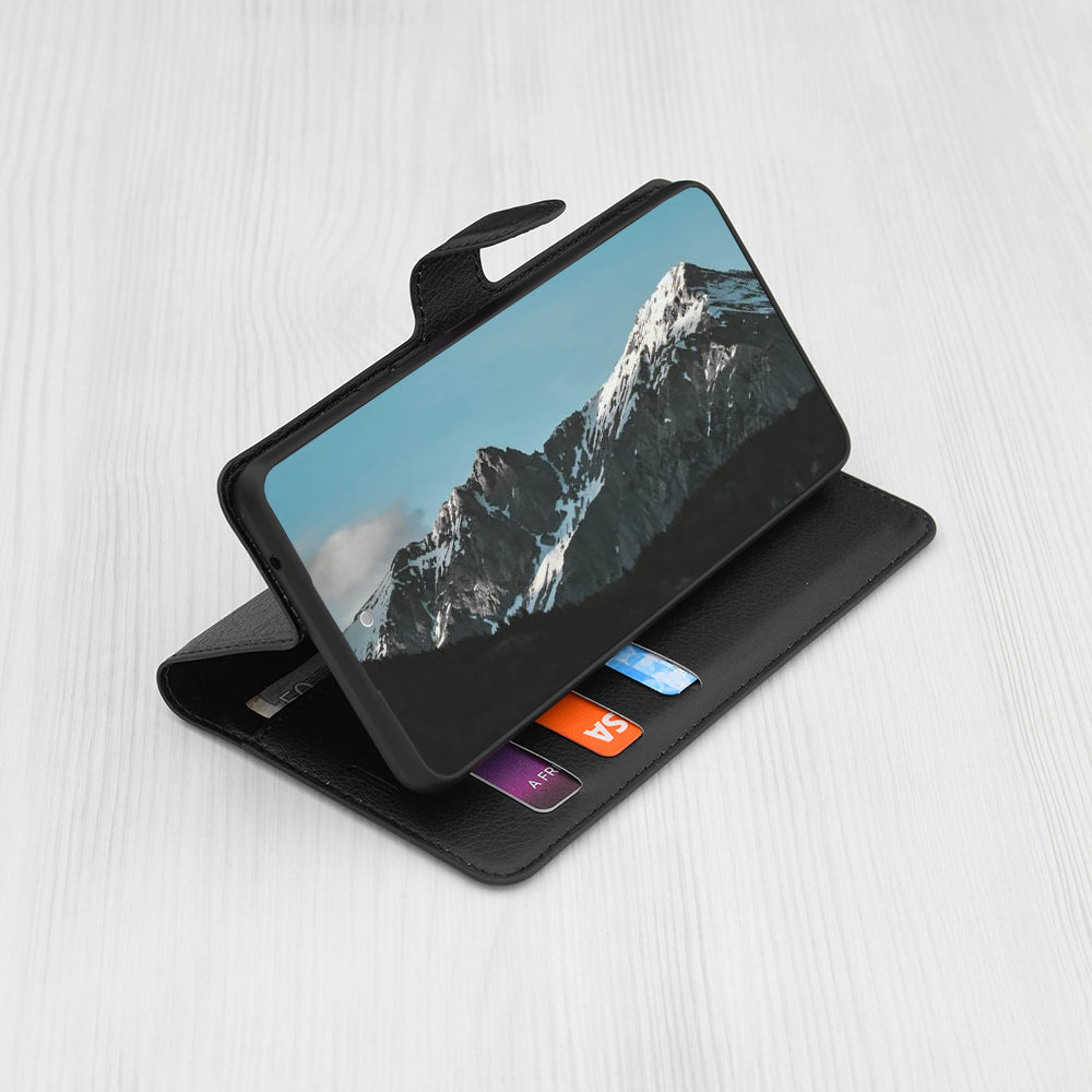Techsuit - Leather Folio - OnePlus 12R - Black