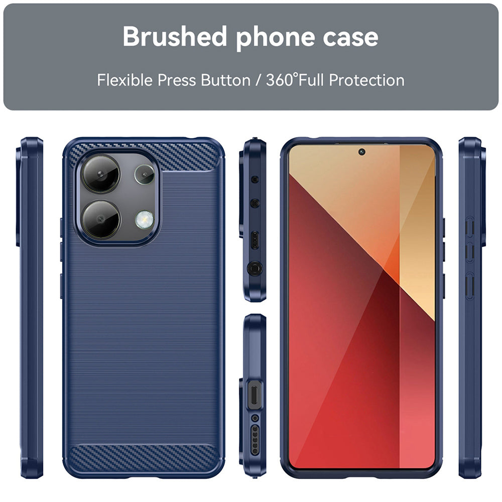 Techsuit - Carbon Silicone - Xiaomi Redmi Note 13 4G - Blue