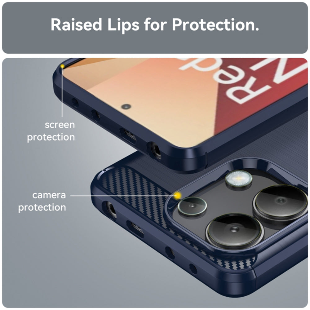Techsuit - Carbon Silicone - Xiaomi Redmi Note 13 4G - Blue