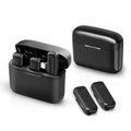 Techsuit - (2 pack) Lavalier Wireless (LW4) - Receiver, Lightning, Noise Reduction, Omnidirectional, Plug and Play - Bla