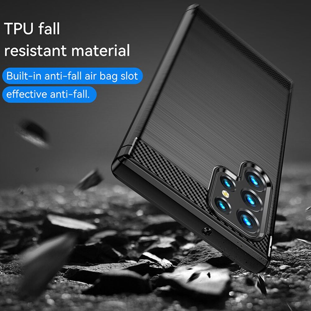 Techsuit - Carbon Silicone - Samsung Galaxy S22 Ultra - Black
