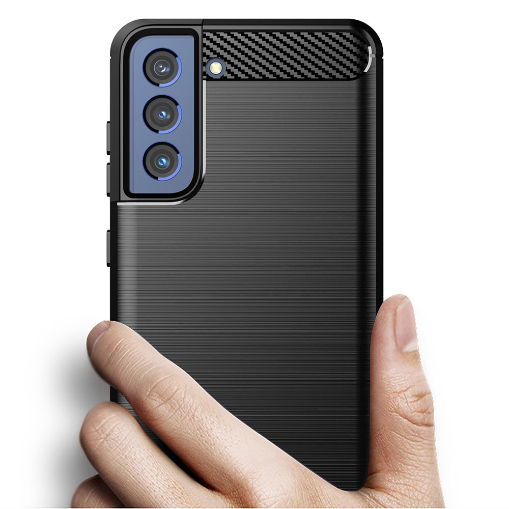 TechSuit Husa de protectie Techsuit Carbon Silicone compatibil cu Samsung Galaxy S22 Plus, Negru – imagine 3