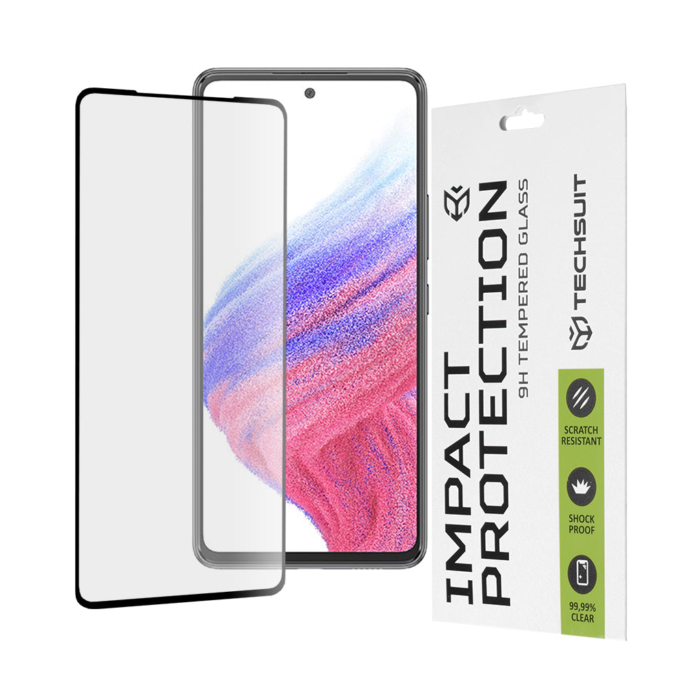 TechSuit Folie de protectie Techsuit 111D Full Cover / Full Glue Glass compatibil cu Samsung Galaxy A53 5G, Negru