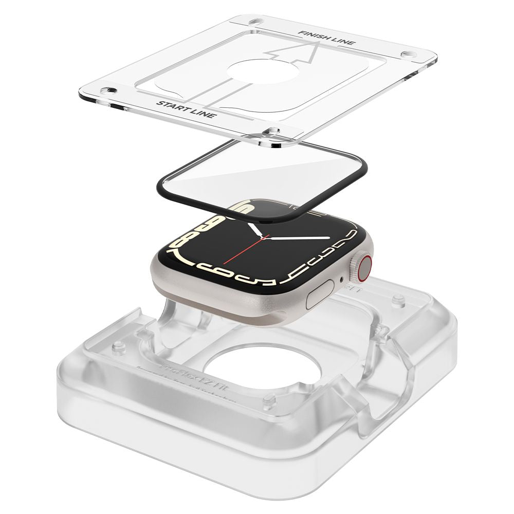 Spigen - (2 pack) ProFlex EZ Fit (AFL04051) - Apple Watch 7 / 8 / 9 (45mm) - Black