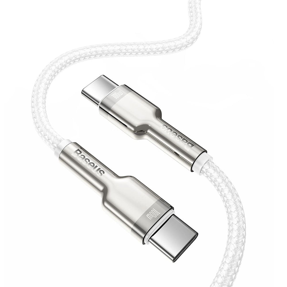 Baseus - Data Cable Cafule Series Metal (CATJK-C02) - Type-C to Type-C, Super Fast Charge, 100W, 480Mbps, 20V, 5A, 1m - 