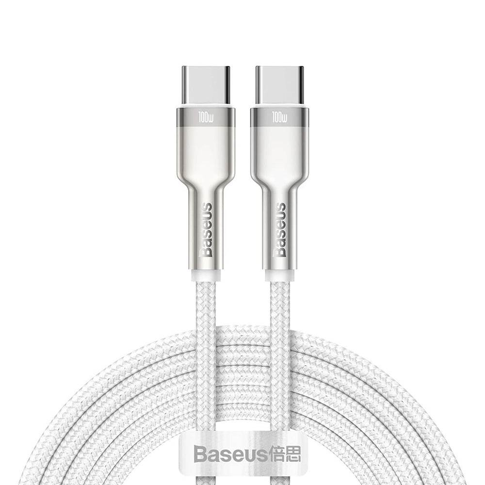 Baseus - Data Cable Cafule Series Metal (CATJK-C02) - Type-C to Type-C, Super Fast Charge, 100W, 480Mbps, 20V, 5A, 1m - 