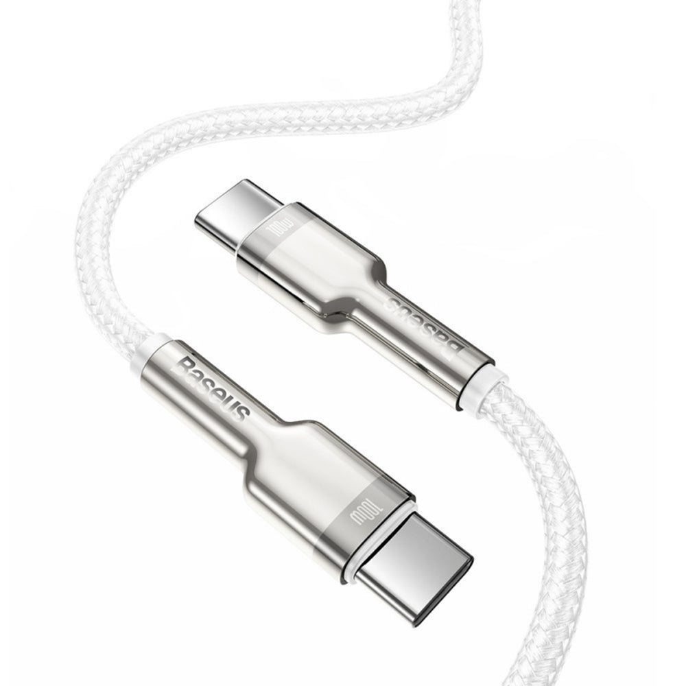 Baseus - Data Cable Cafule Series Metal (CATJK-D02) - Type-C to Type-C, Super Fast Charge, 100W, 480Mbps, 20V, 5A, 2m - 