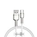 Baseus - Data Cable Cafule Series Metal (CAKF000102) - USB to Type-C Fast Charging, 66W, 6A, 1m - White