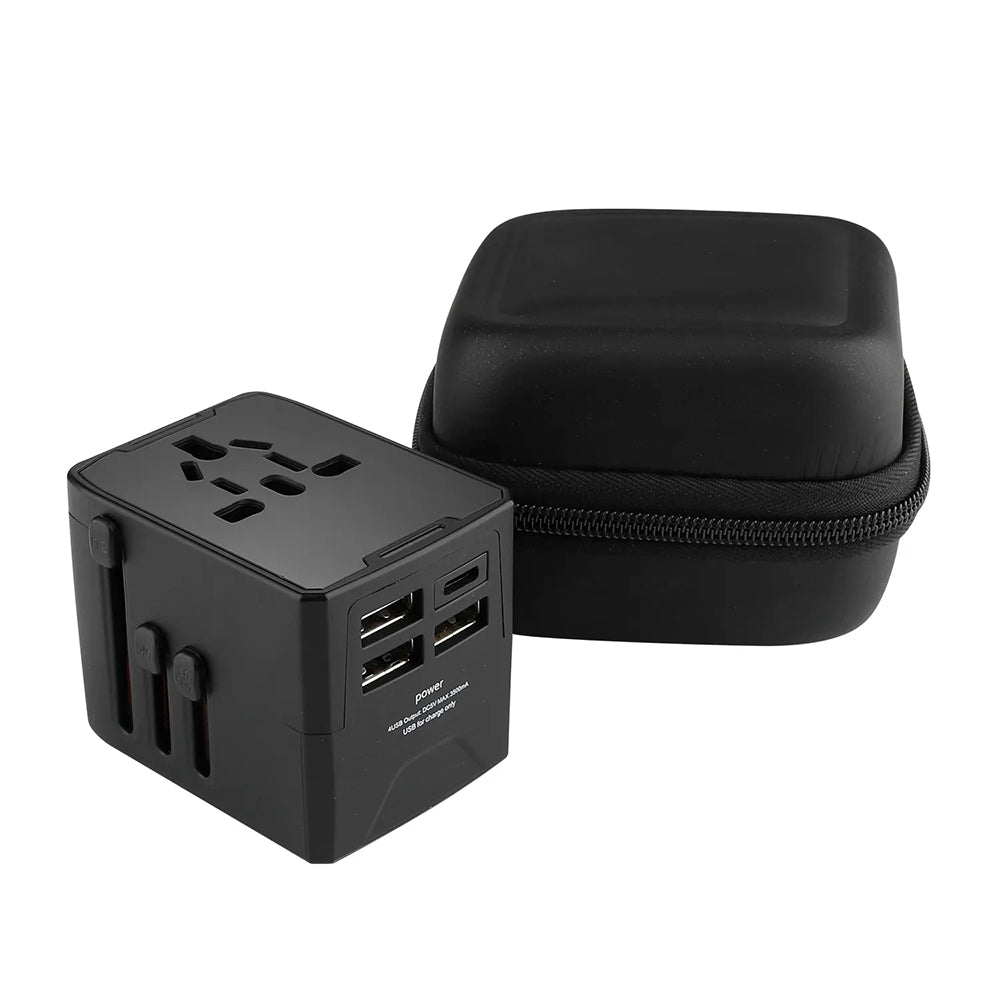 TechSuit Incarcator Techsuit Travel Adapter (HHT520), 3 x USB, Type-C, EU, UK, AUS, US, Negru – imagine 6