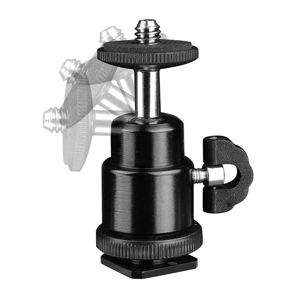 Techsuit - Swivel Junnx (BH-2) - for GoPro Action Camera, Adjustable, Tripods, with 1/4" Screw Compatibility - Black