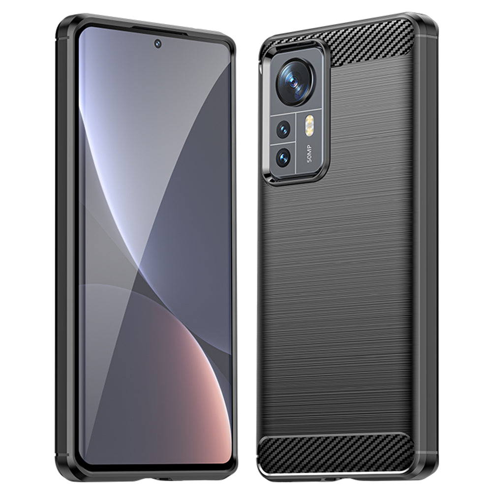 Techsuit - Carbon Silicone - Xiaomi 12 / 12X - Black