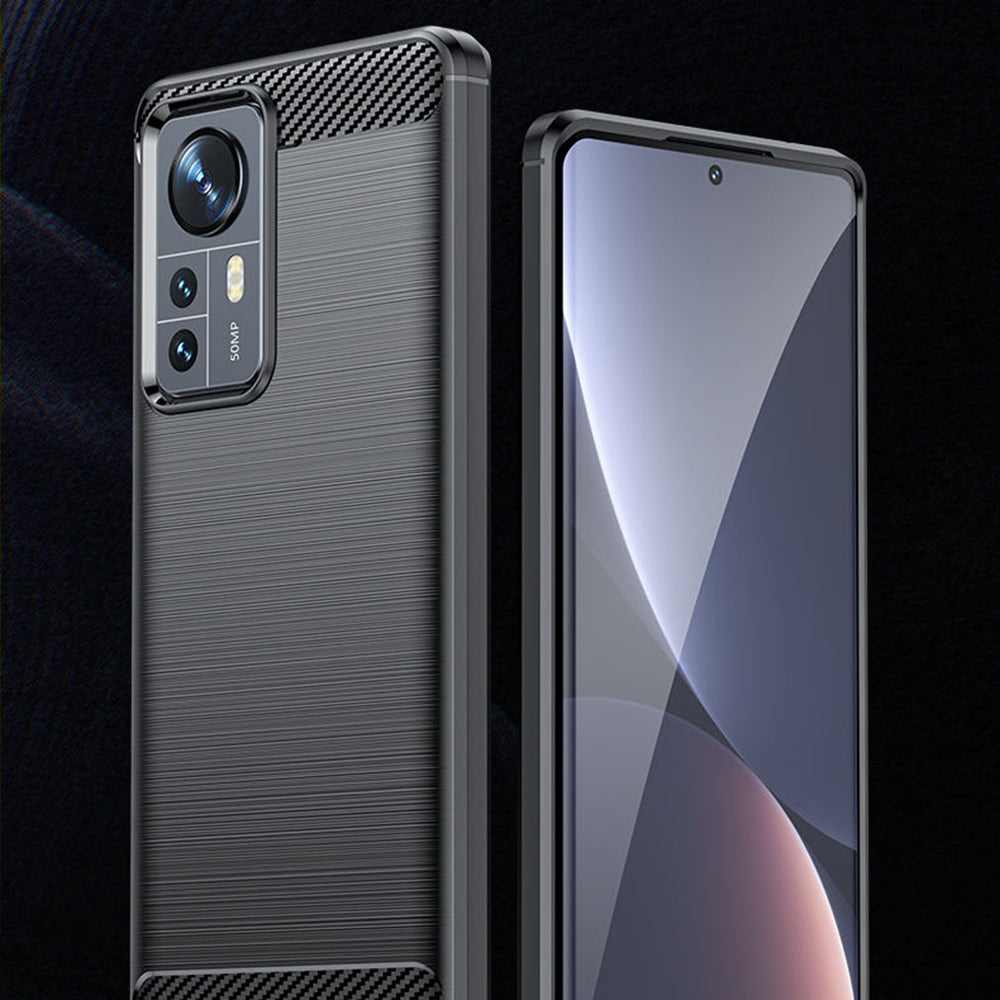 Techsuit - Carbon Silicone - Xiaomi 12 / 12X - Black