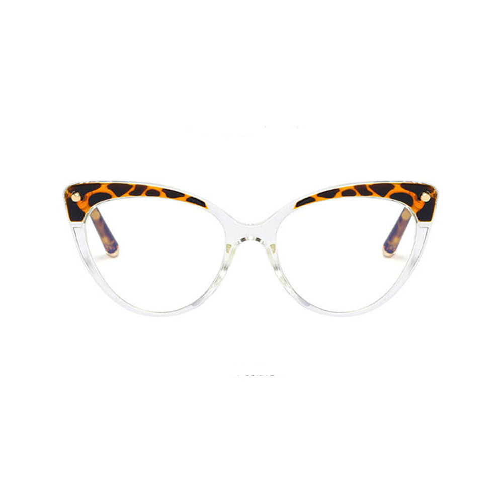 Techsuit - Anti-Blue Light Glasses Reflex TR90 (F93308) - Cat Eye - Clear / Leopard