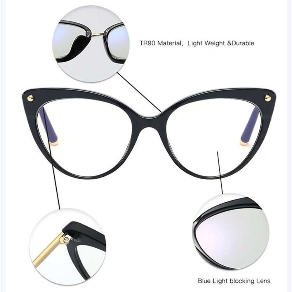 Techsuit - Anti-Blue Light Glasses Reflex TR90 (F93308) - Cat Eye - Leopard
