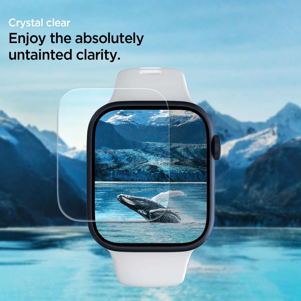 Spigen - (3 pack) Neo Flex (AFL04049) - Apple Watch 4 / 5 / 6 / SE / SE 2 / 7 / 8 / 9 (44mm / 45mm) - Clear