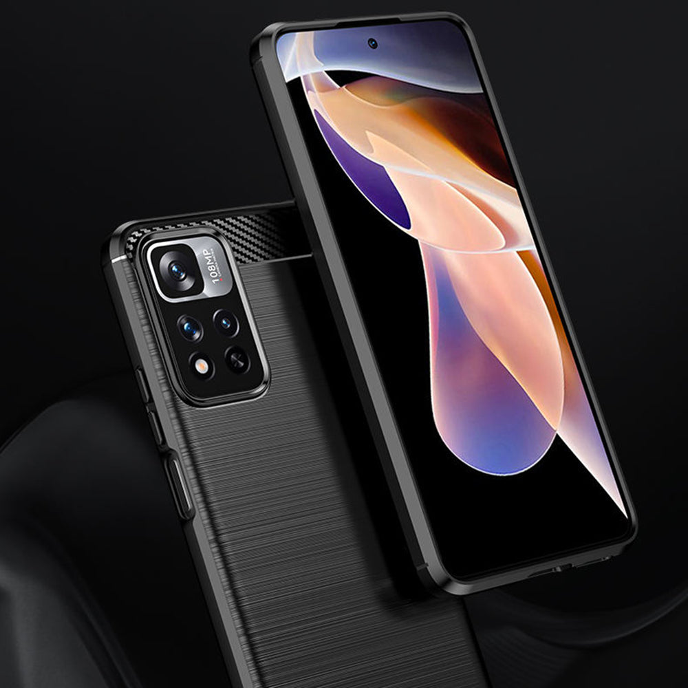 Techsuit - Carbon Silicone - Xiaomi Redmi Note 11 Pro+ 5G - Black