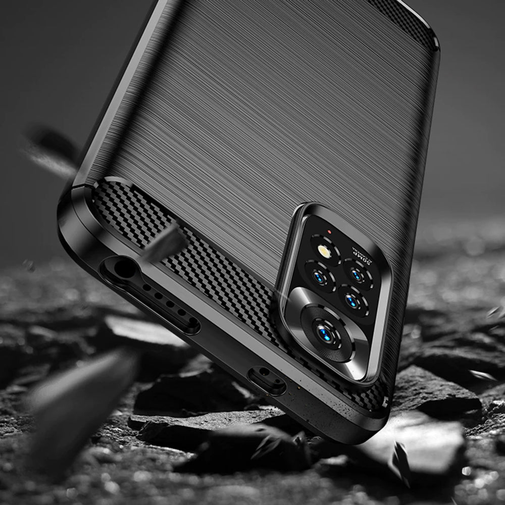 TechSuit Husa de protectie Techsuit Carbon Silicone compatibil cu Xiaomi Redmi Note 11 / Note 11S, Negru – imagine 6