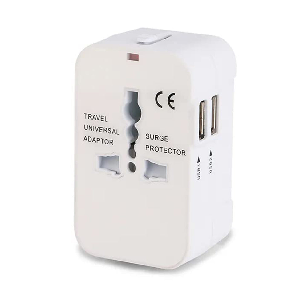 TechSuit Incarcator Techsuit Travel Adapter (HHT202), 2 x USB, EU, UK, AUS, US, Alb