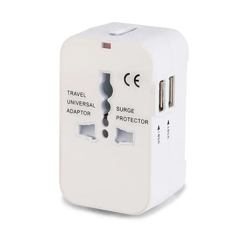 TechSuit Incarcator Techsuit Travel Adapter (HHT202), 2 x USB, EU, UK, AUS, US, Alb