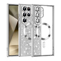 Husa de protectie Techsuit Luxury Glitter MagSafe compatibil cu Samsung Galaxy S22 Ultra 5G, Argintiu