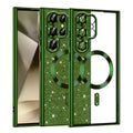 Husa de protectie Techsuit Luxury Glitter MagSafe compatibil cu Samsung Galaxy S22 Ultra 5G, Verde